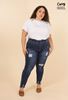 Picture of PLUS SIZE RIPPED PULL UP STRETCH  JEANS ULTRA COMFORT